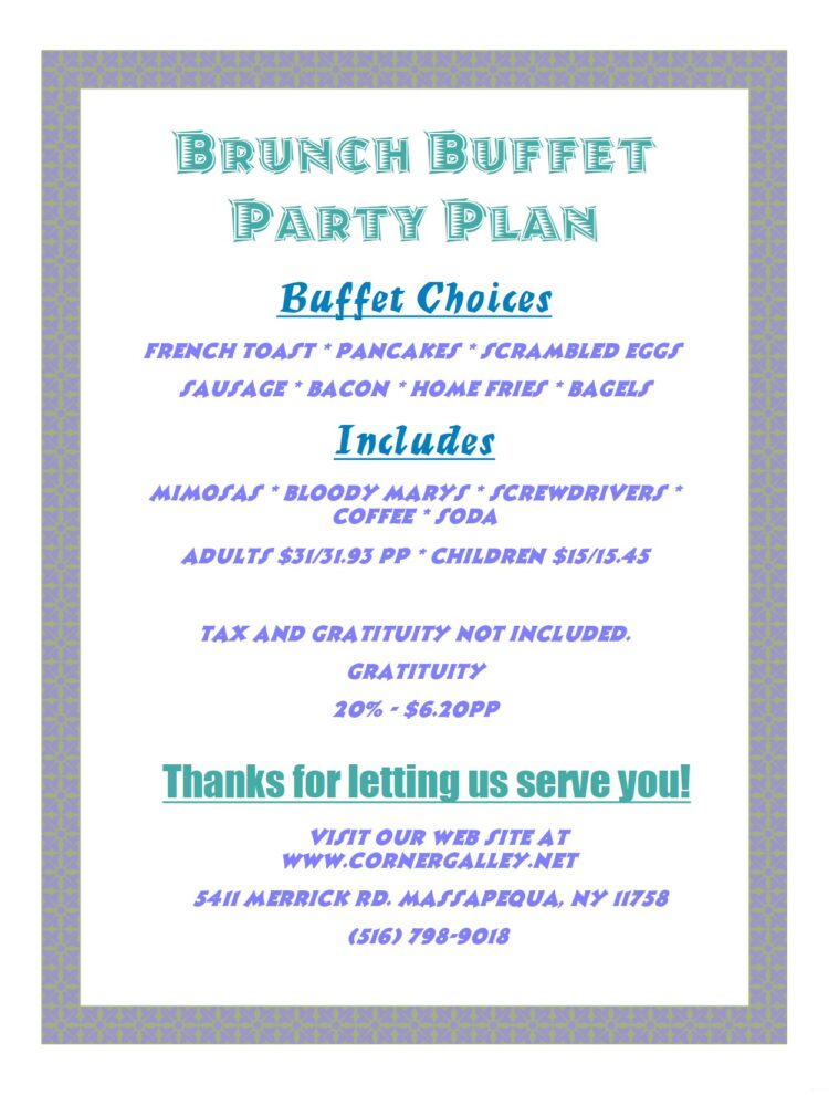 Brunch Buffet Party Plan
