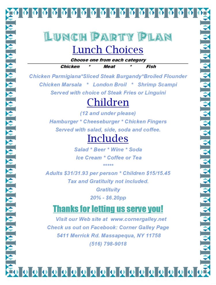 Lunch Party Plan
