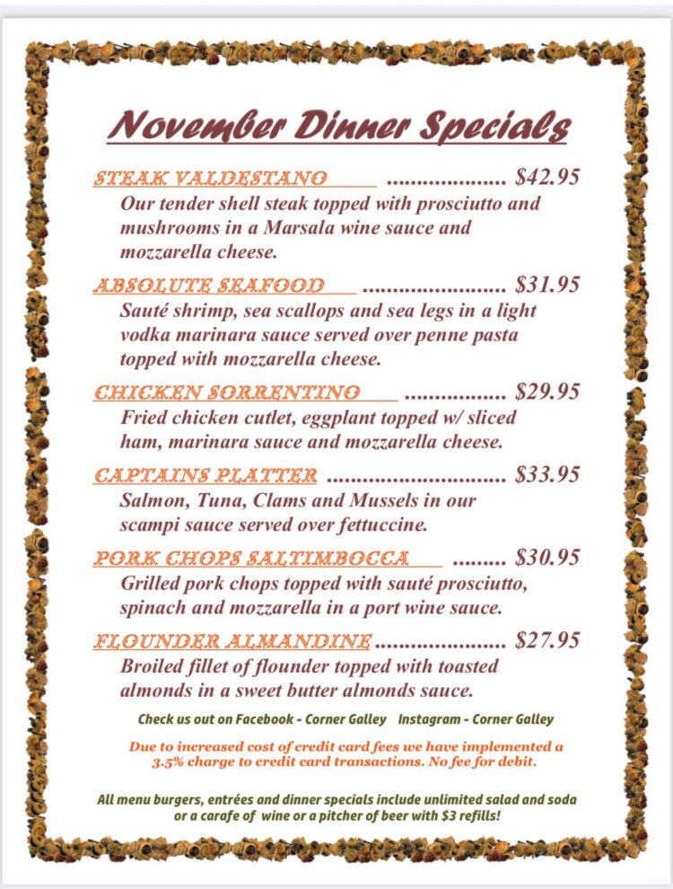 November Dinner Specials
