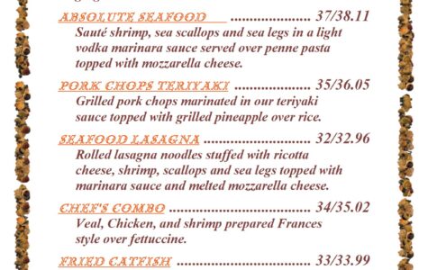 November dinner specials